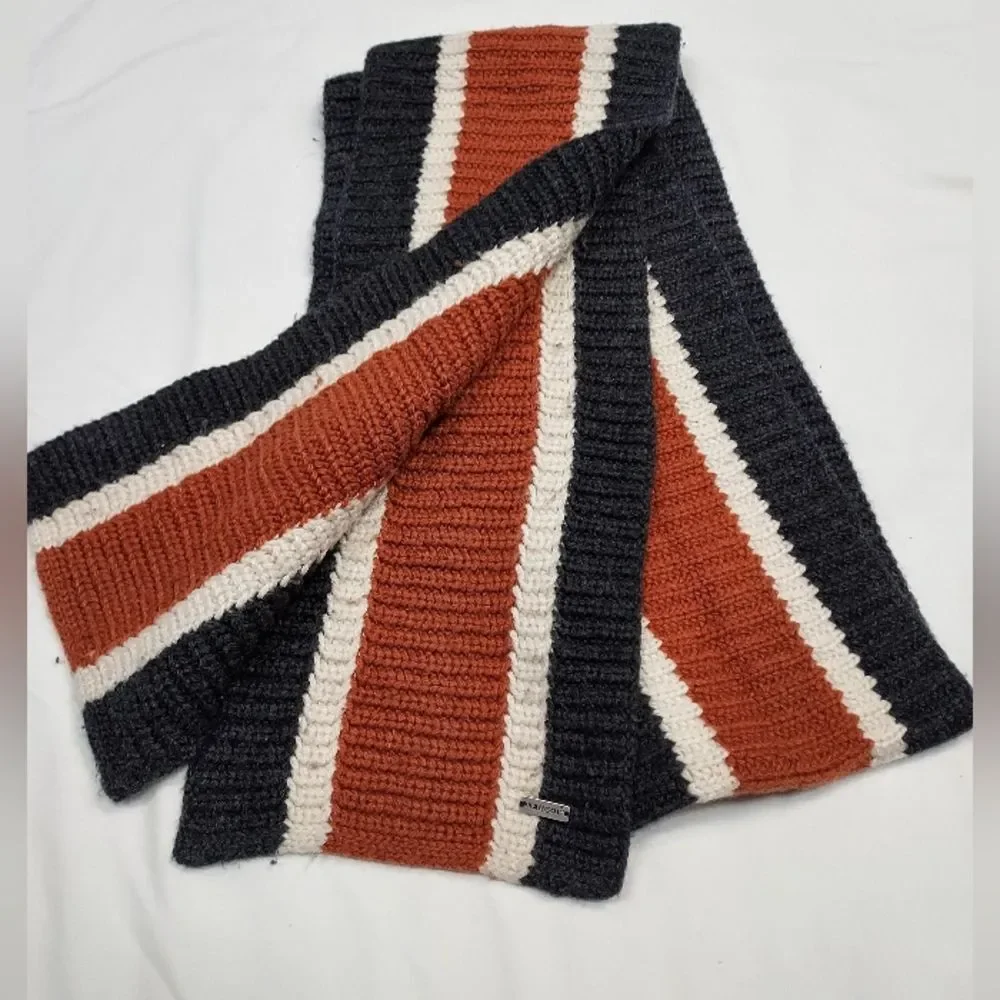 Kangol Wool Blend Chunky Knit Scarf Muffler